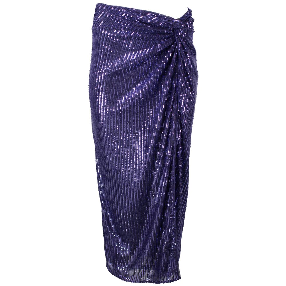 Purple Polyester Skirt - ventzia