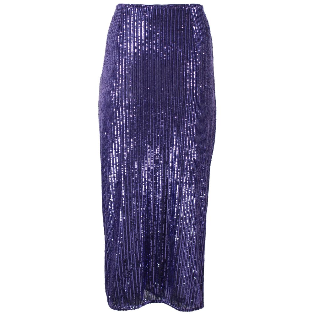 Purple Polyester Skirt - ventzia