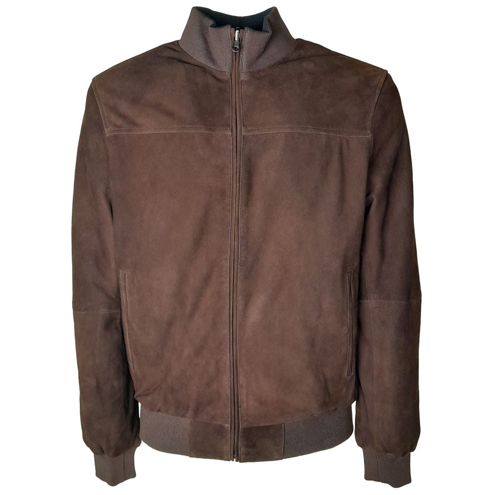 Brown Calfskin Jacket - ventzia