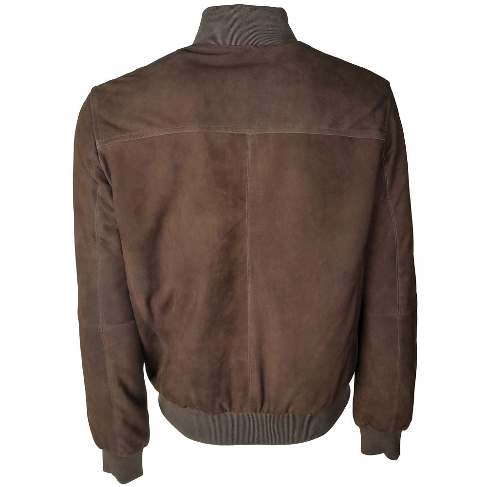Brown Calfskin Jacket - ventzia