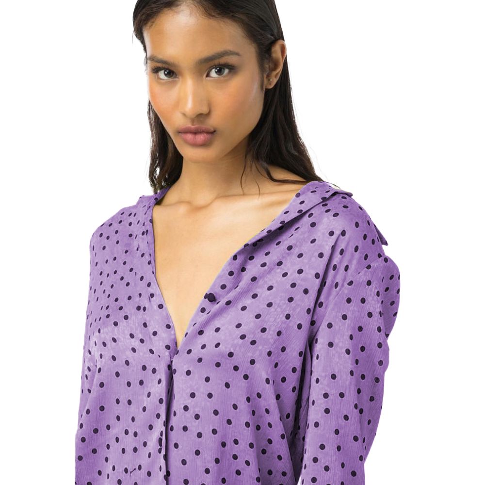 Purple Polyester Shirt - ventzia