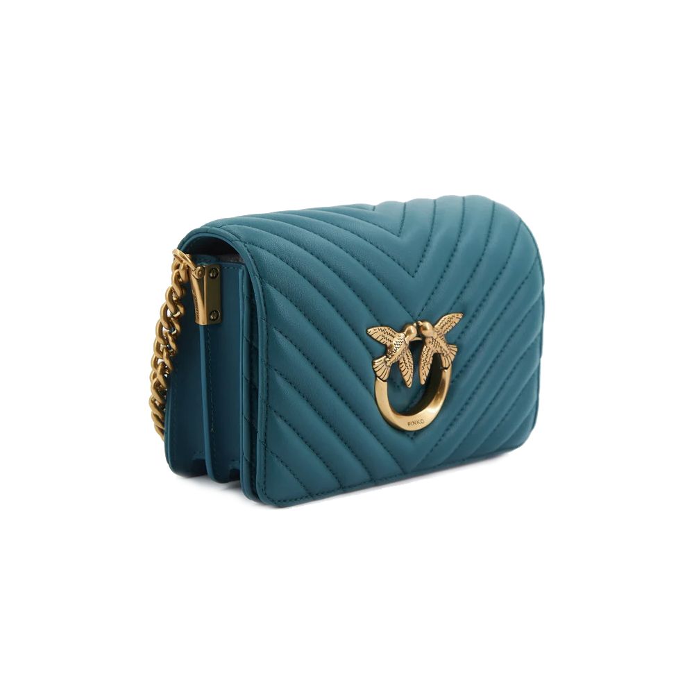 Blue Calfskin Women Crossbody Bag - ventzia