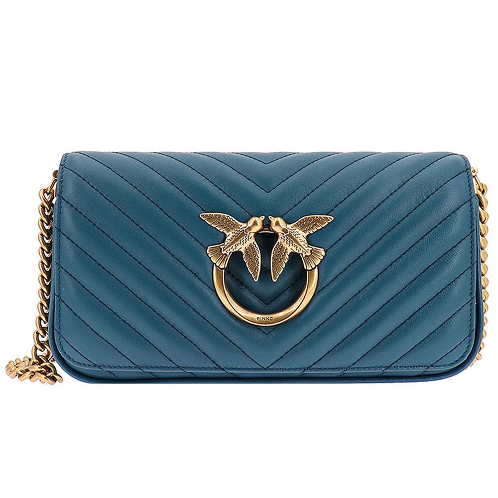Blue Calfskin Women Crossbody Bag - ventzia