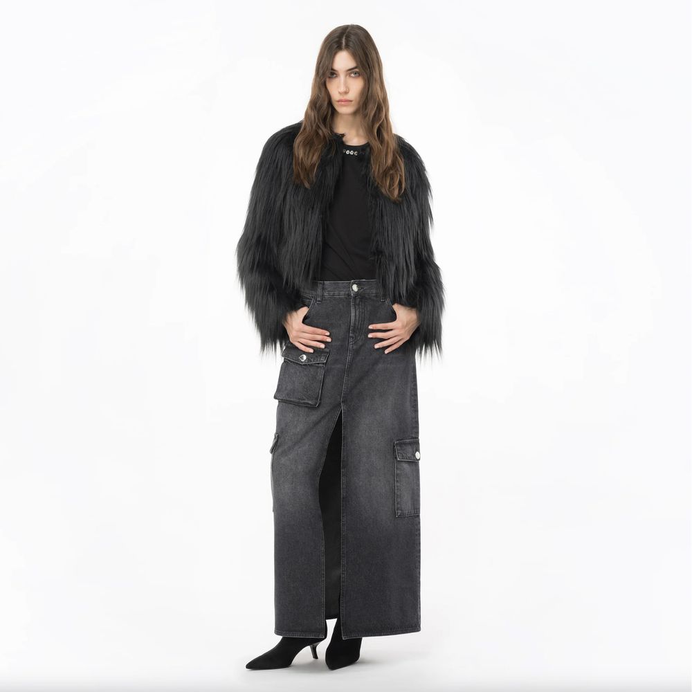 Black Cotton Skirt - ventzia