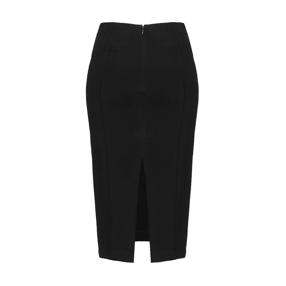 Black Viscose Skirt - ventzia