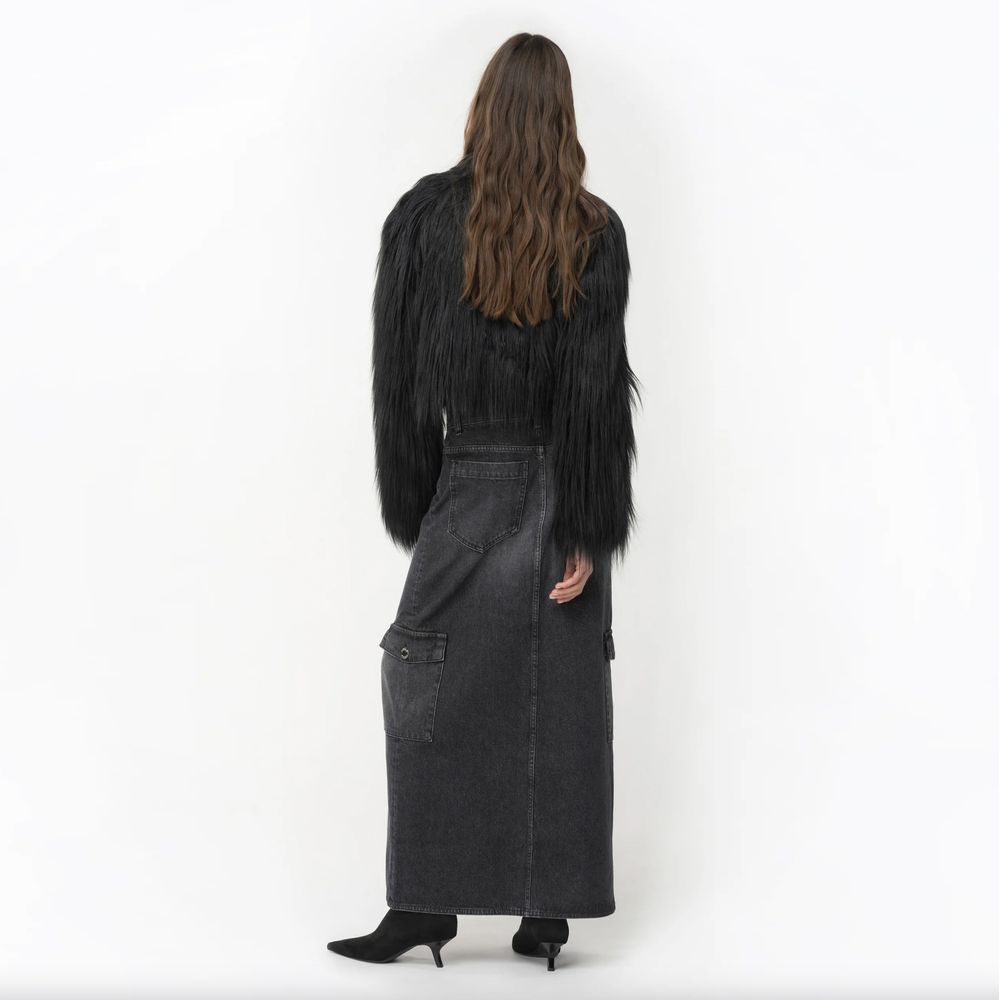 Black Cotton Skirt - ventzia