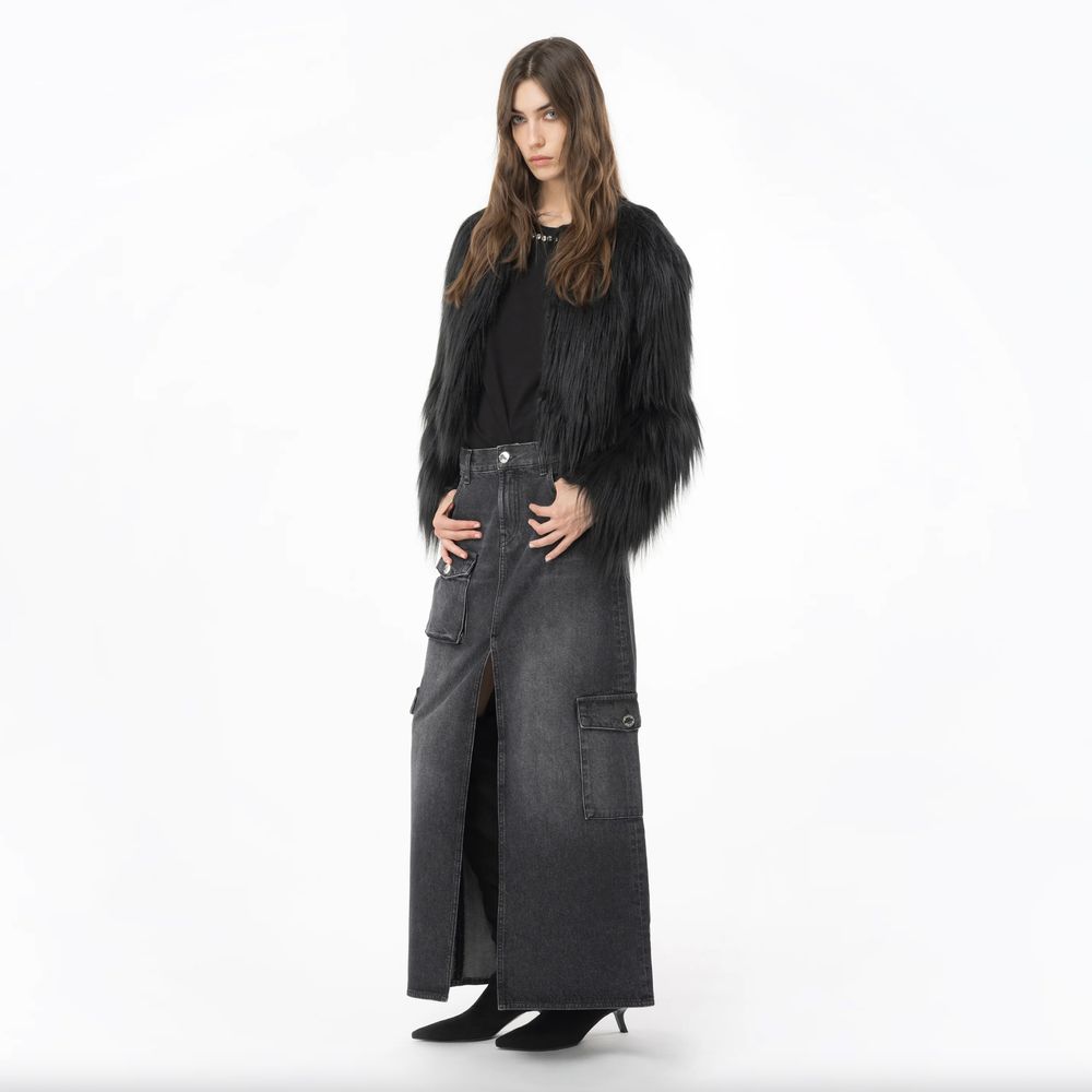Black Cotton Skirt - ventzia
