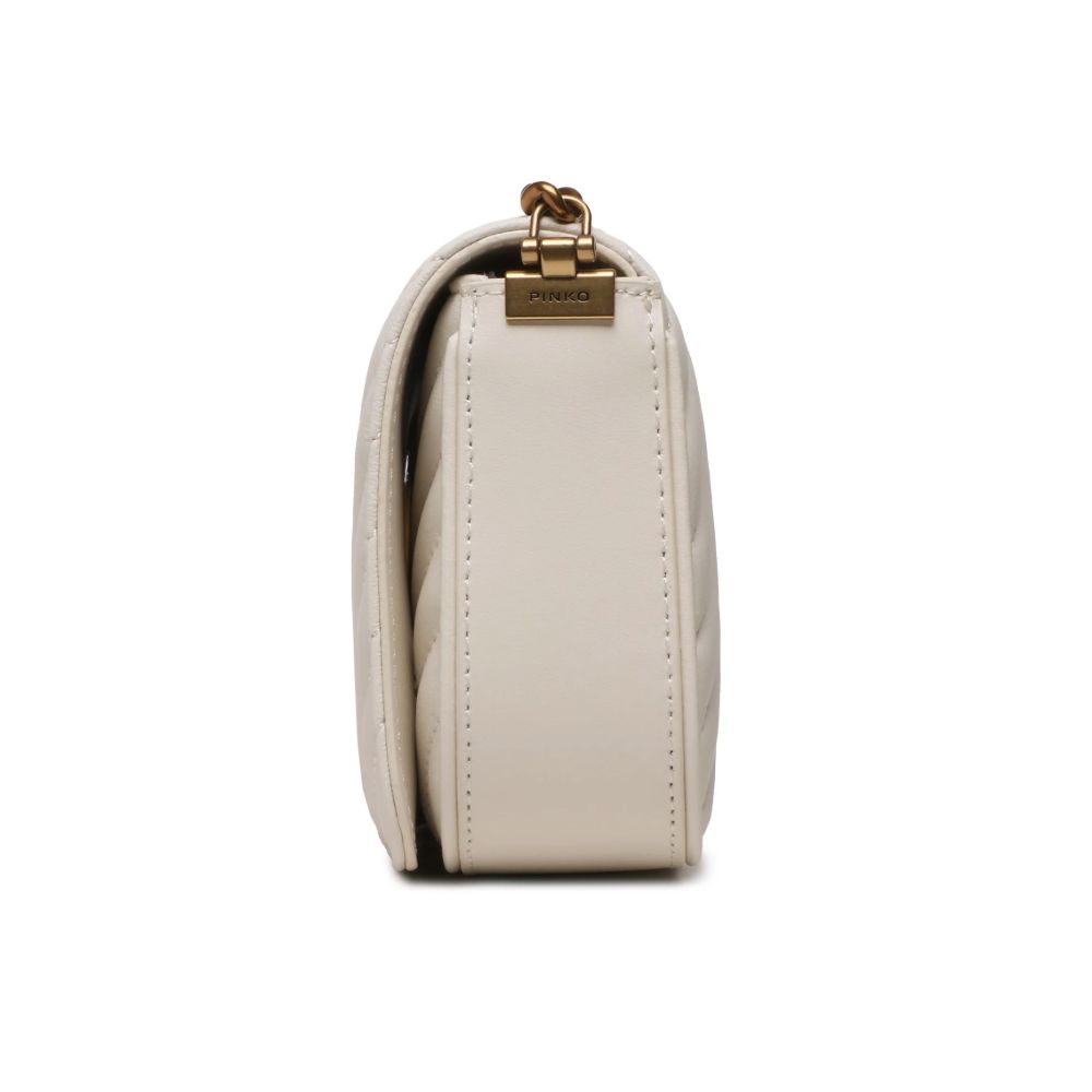 White Calfskin Crossbody Bag - ventzia
