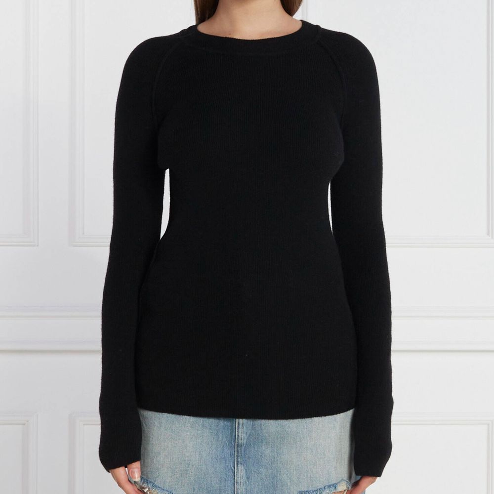 Black Wool Sweater - ventzia