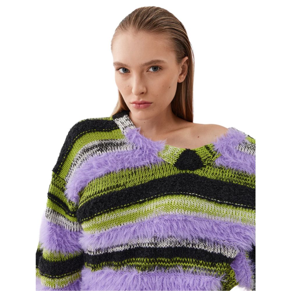 Purple Marabou Sweater - ventzia
