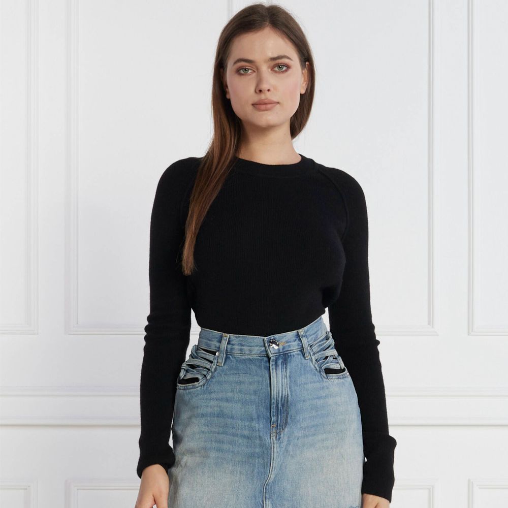 Black Wool Sweater - ventzia