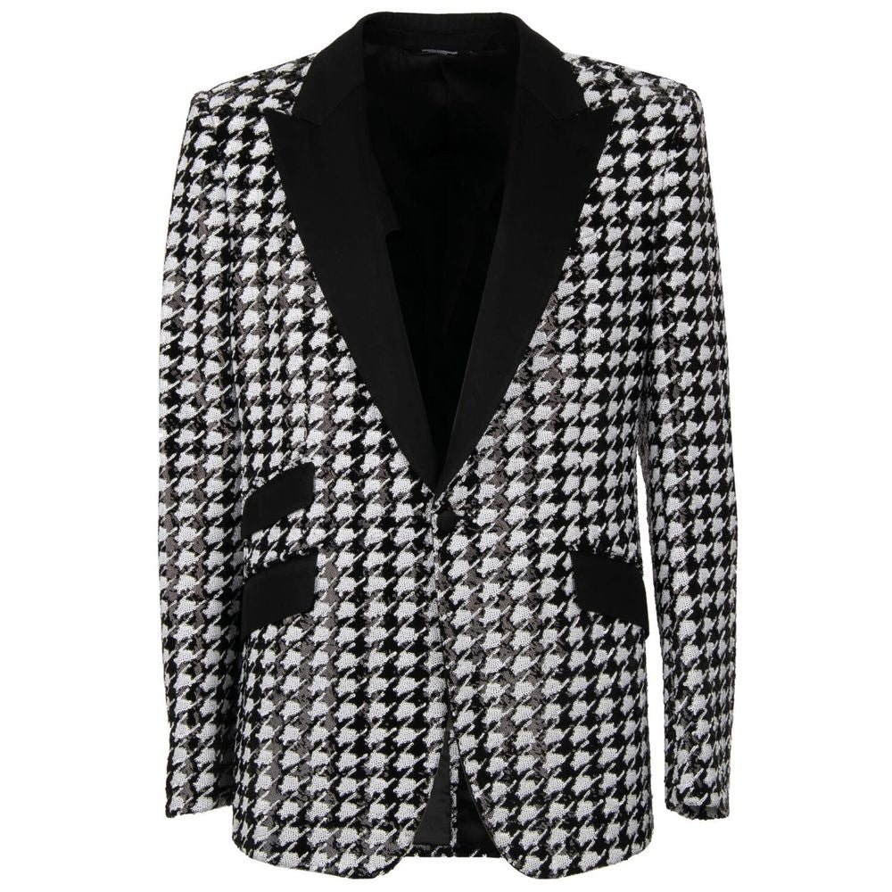 Black Polyester Blazer - ventzia