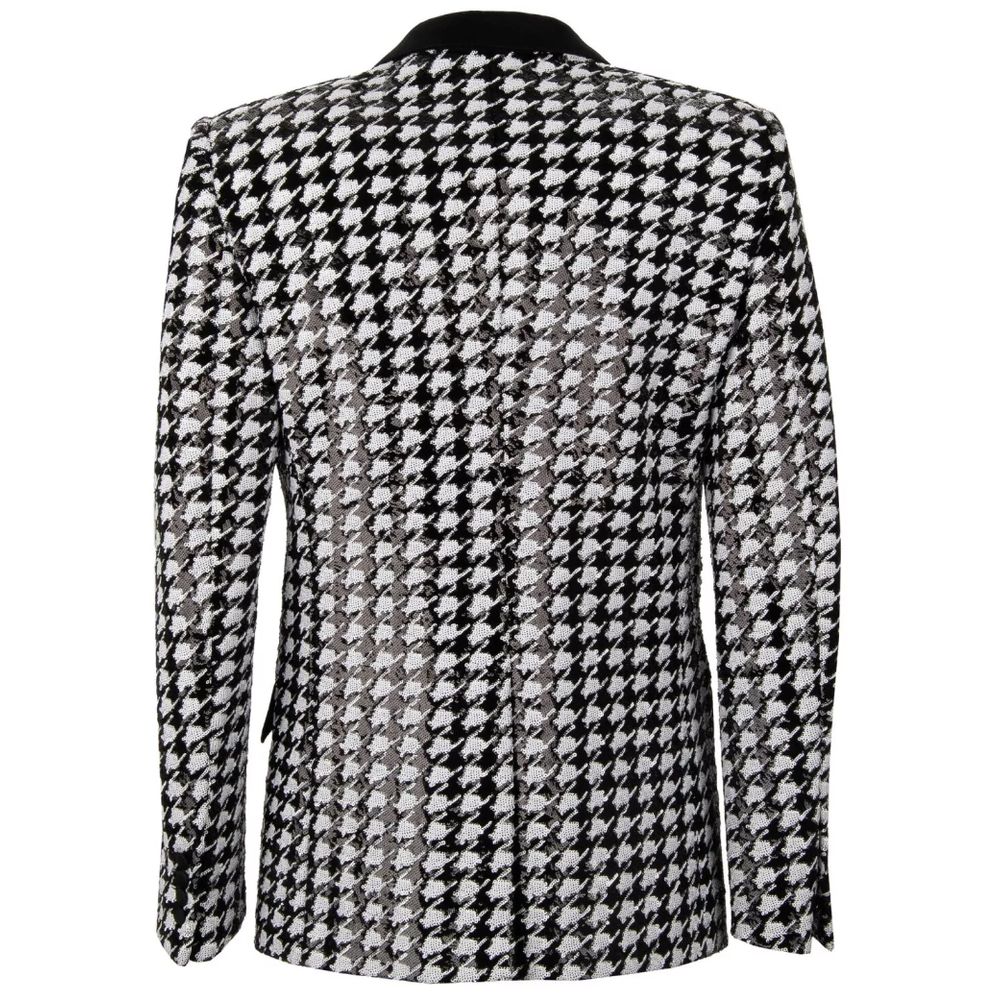 Black Polyester Blazer - ventzia