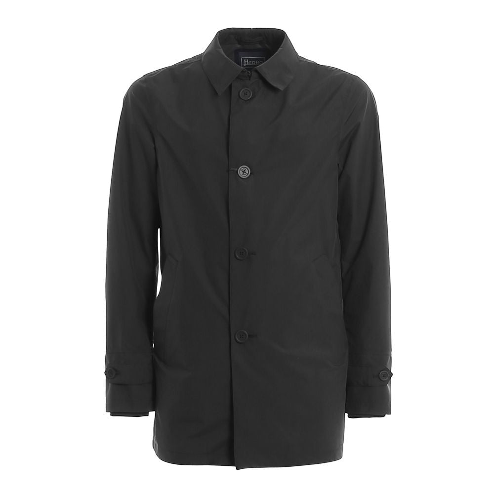 Black Polyester Jacket - ventzia