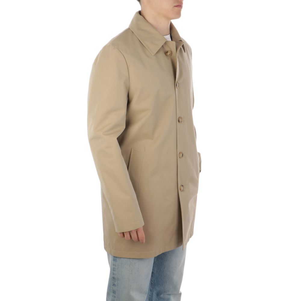 Beige Cotton Jacket - ventzia