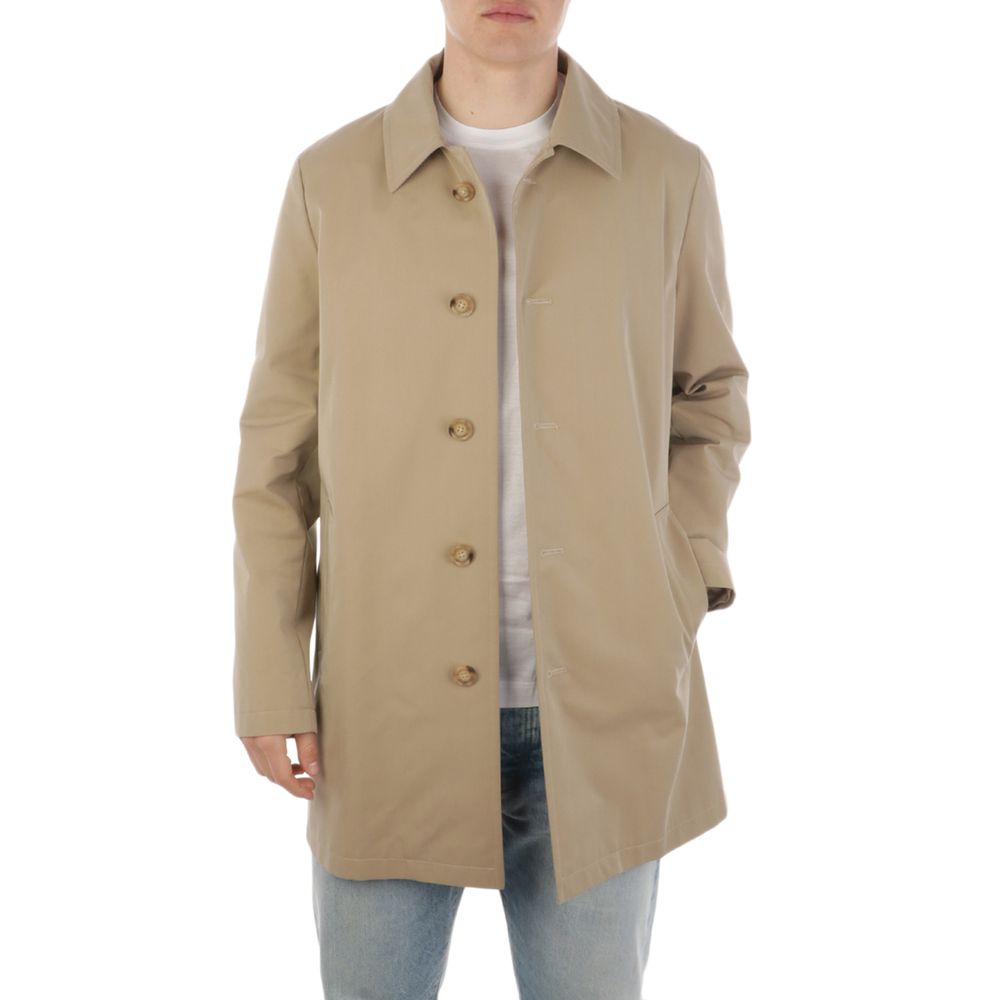 Beige Cotton Jacket - ventzia