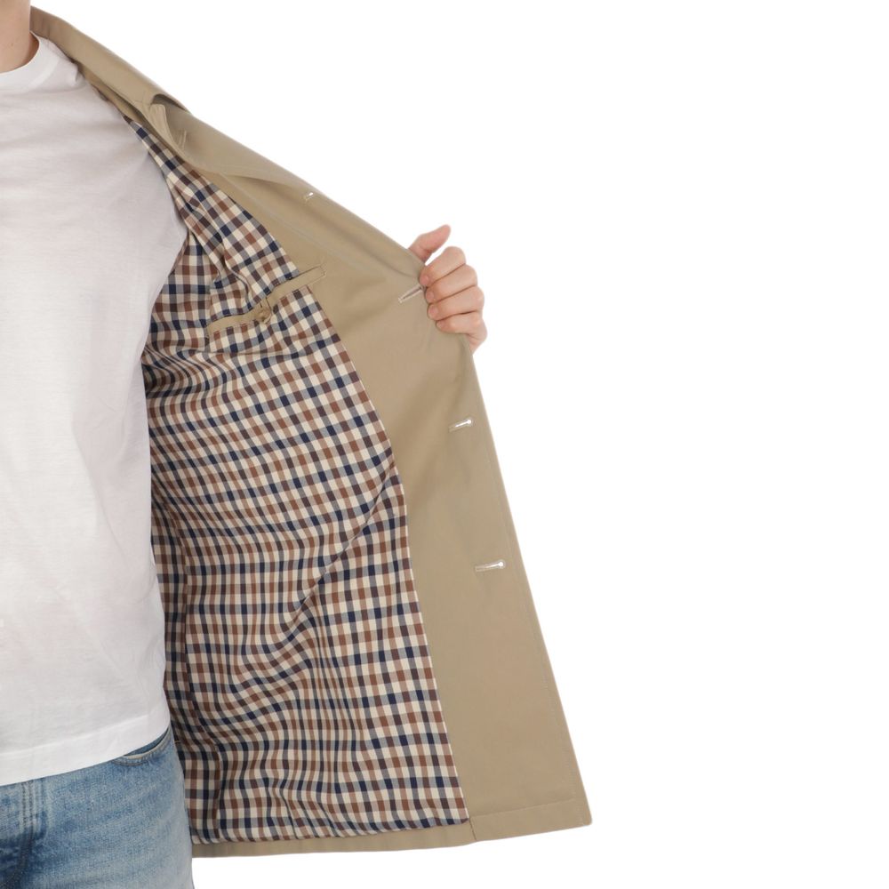 Beige Cotton Jacket - ventzia