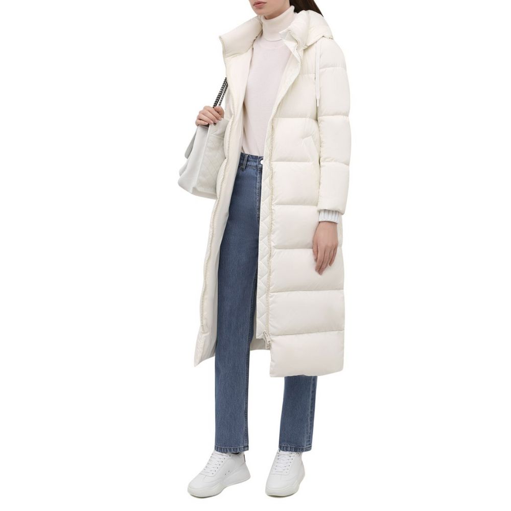 White Nylon Jackets & Coat - ventzia