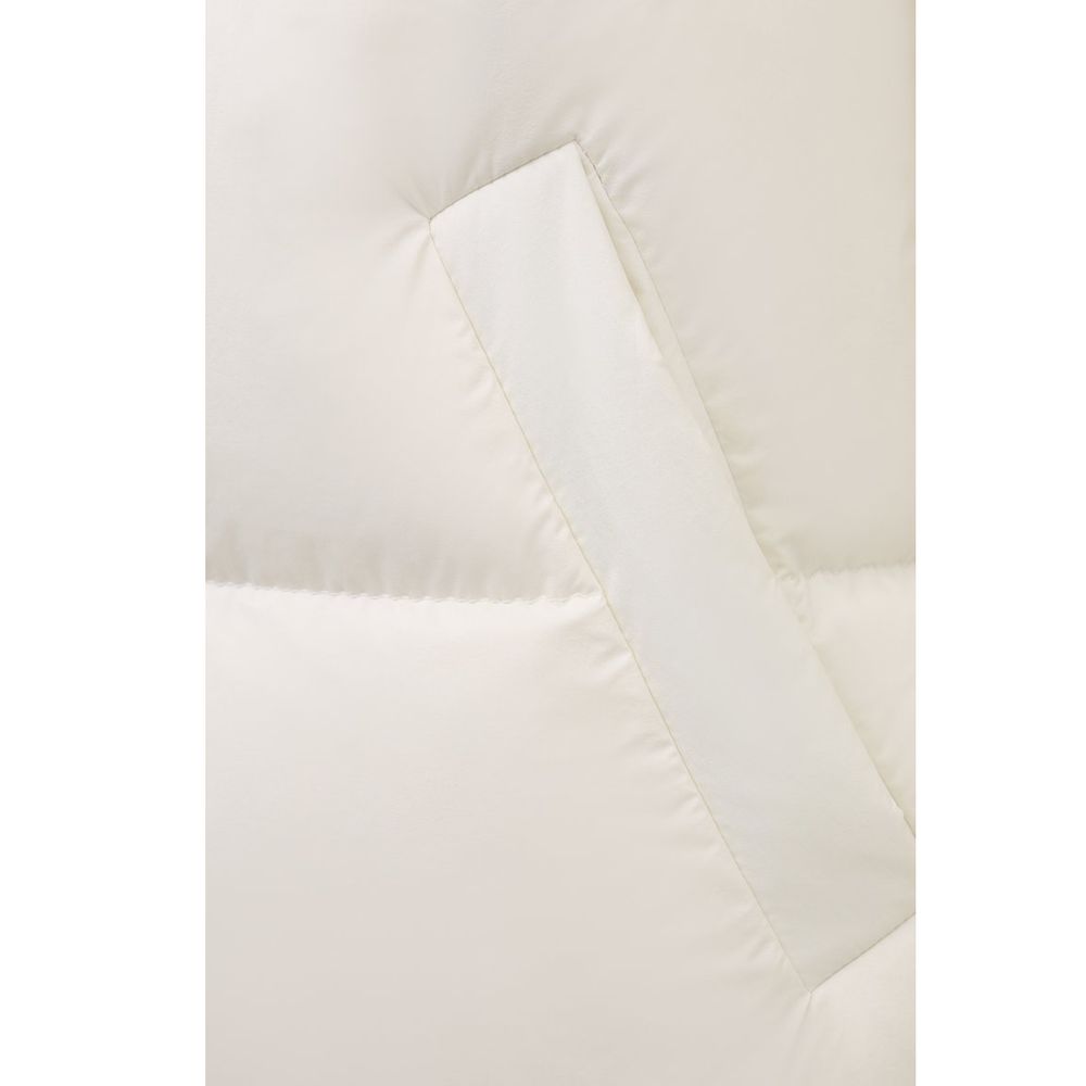 White Nylon Jackets & Coat - ventzia