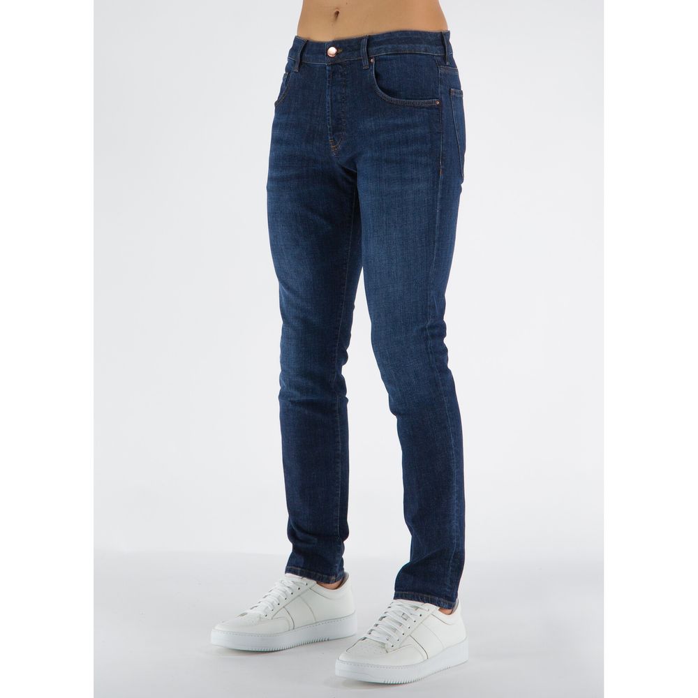 Blue Cotton Men's Jeans - ventzia