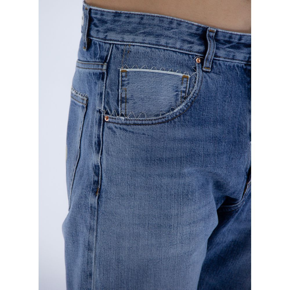 Blue Cotton Men Jeans - ventzia