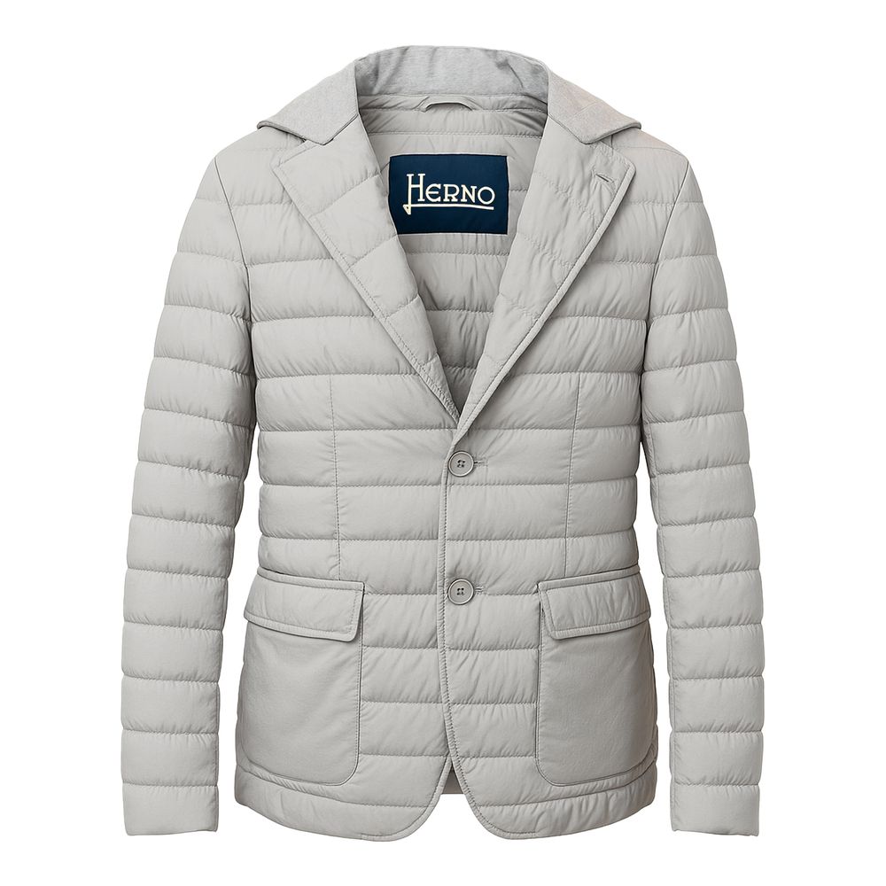 Gray Polyamide Jacket - ventzia