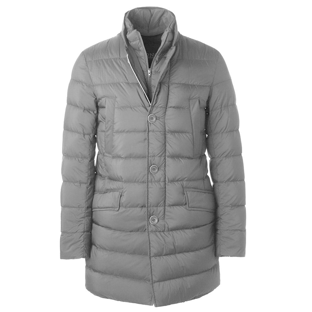 Gray Polyamide Jacket - ventzia