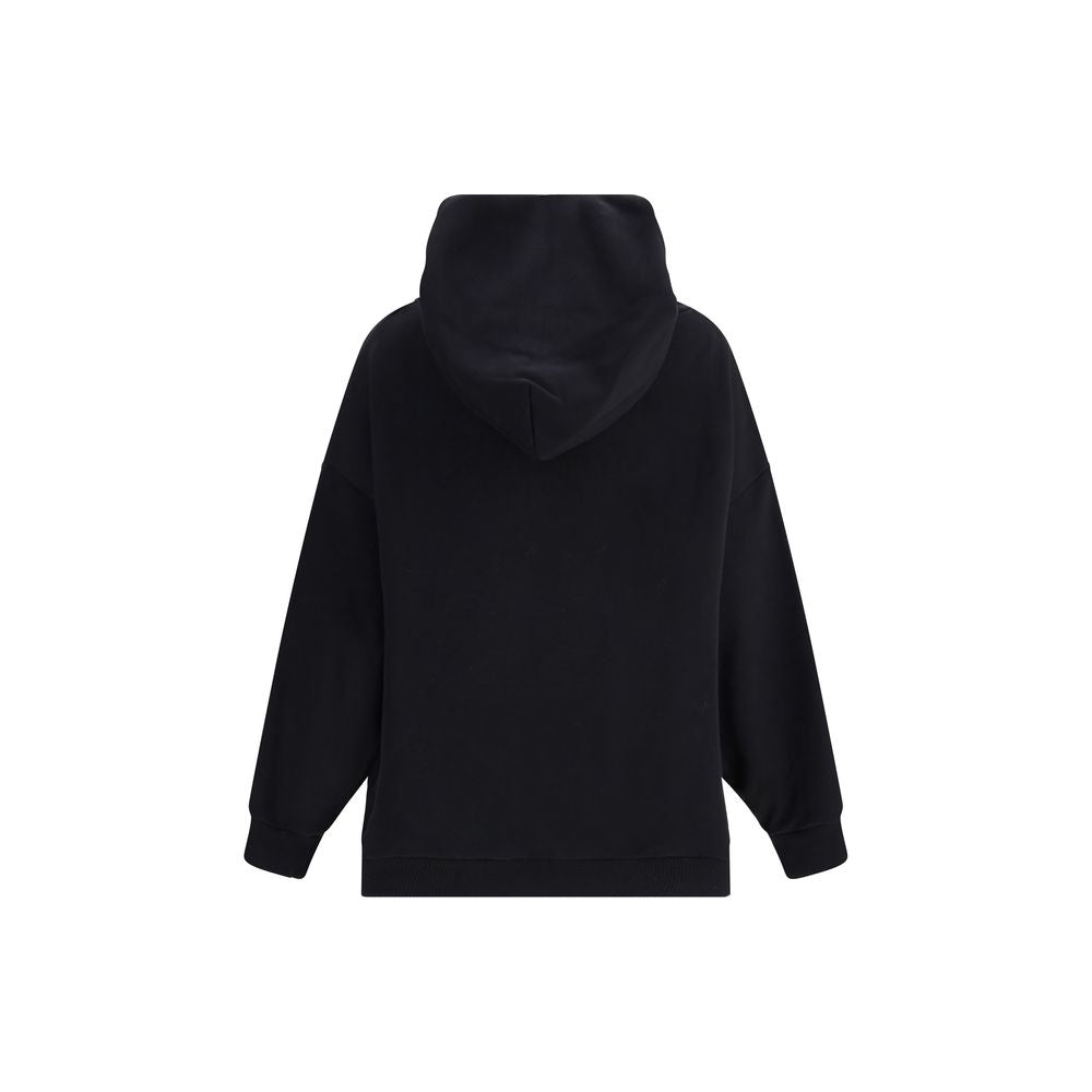 Black Cotton Sweatshirt - ventzia