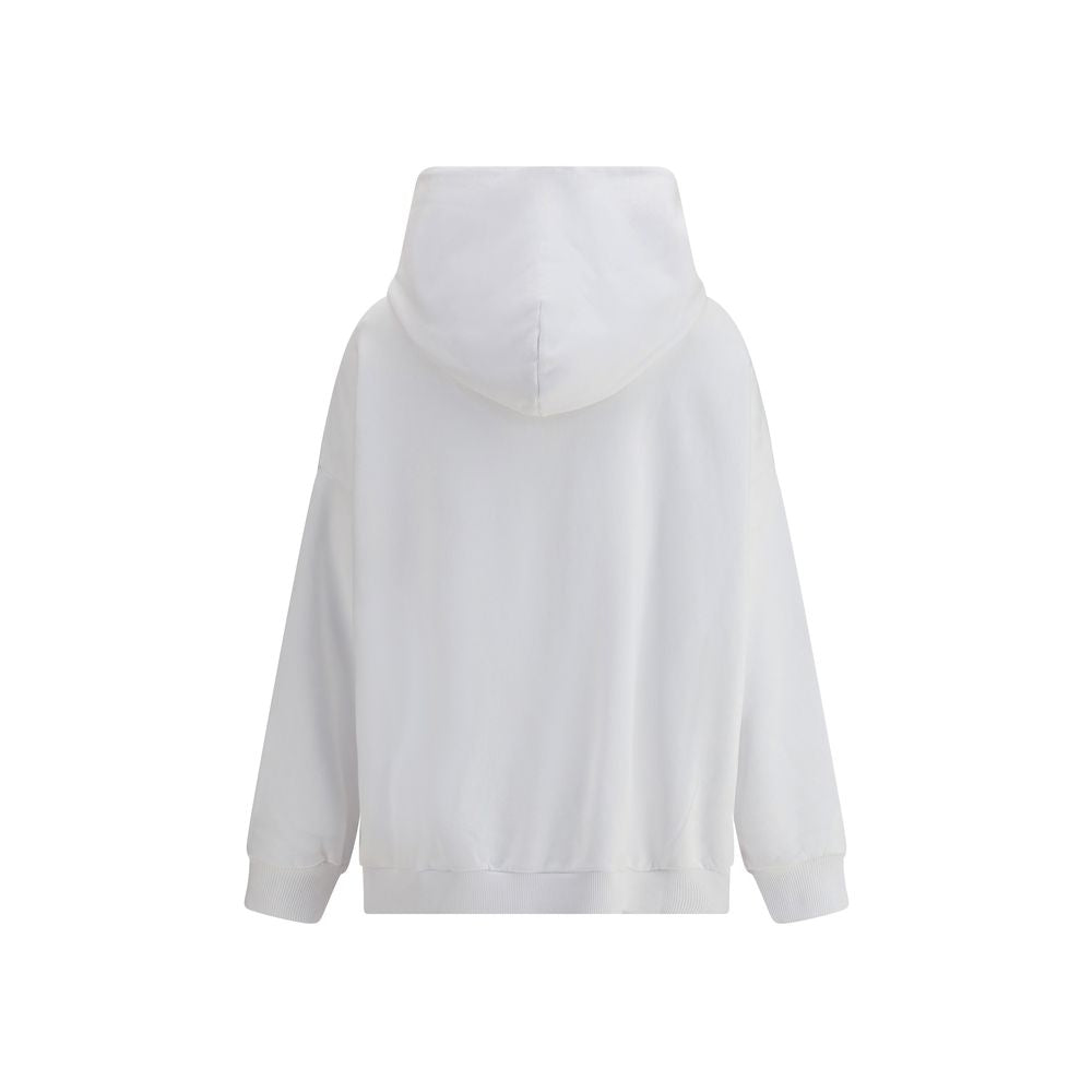 White Cotton Sweatshirt - ventzia
