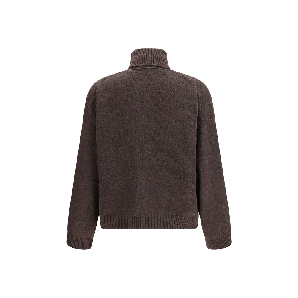 Brown Cashmere Turtleneck - ventzia