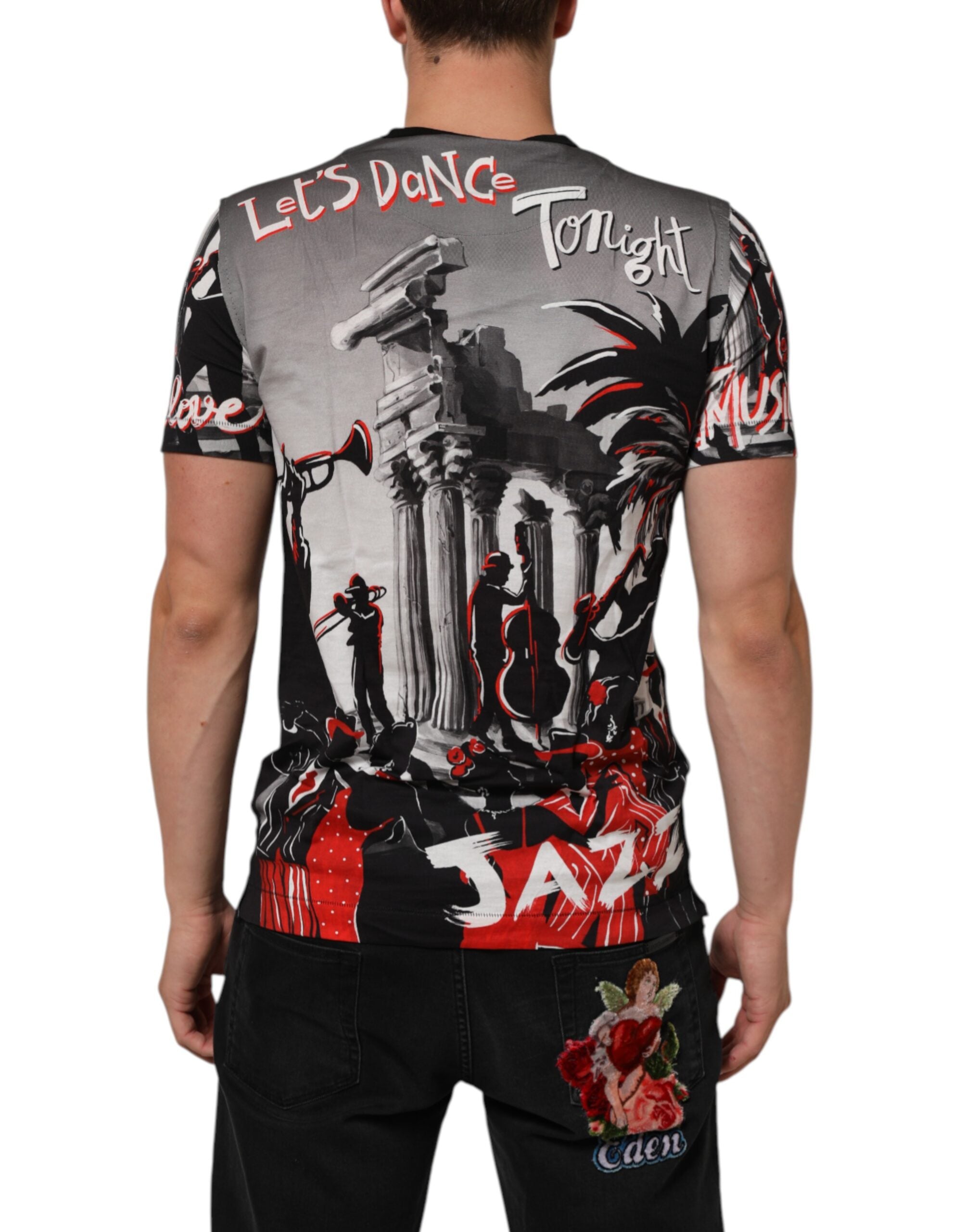 Multicolor Agrigento Dance Jazz Music Print T-shirt - ventzia