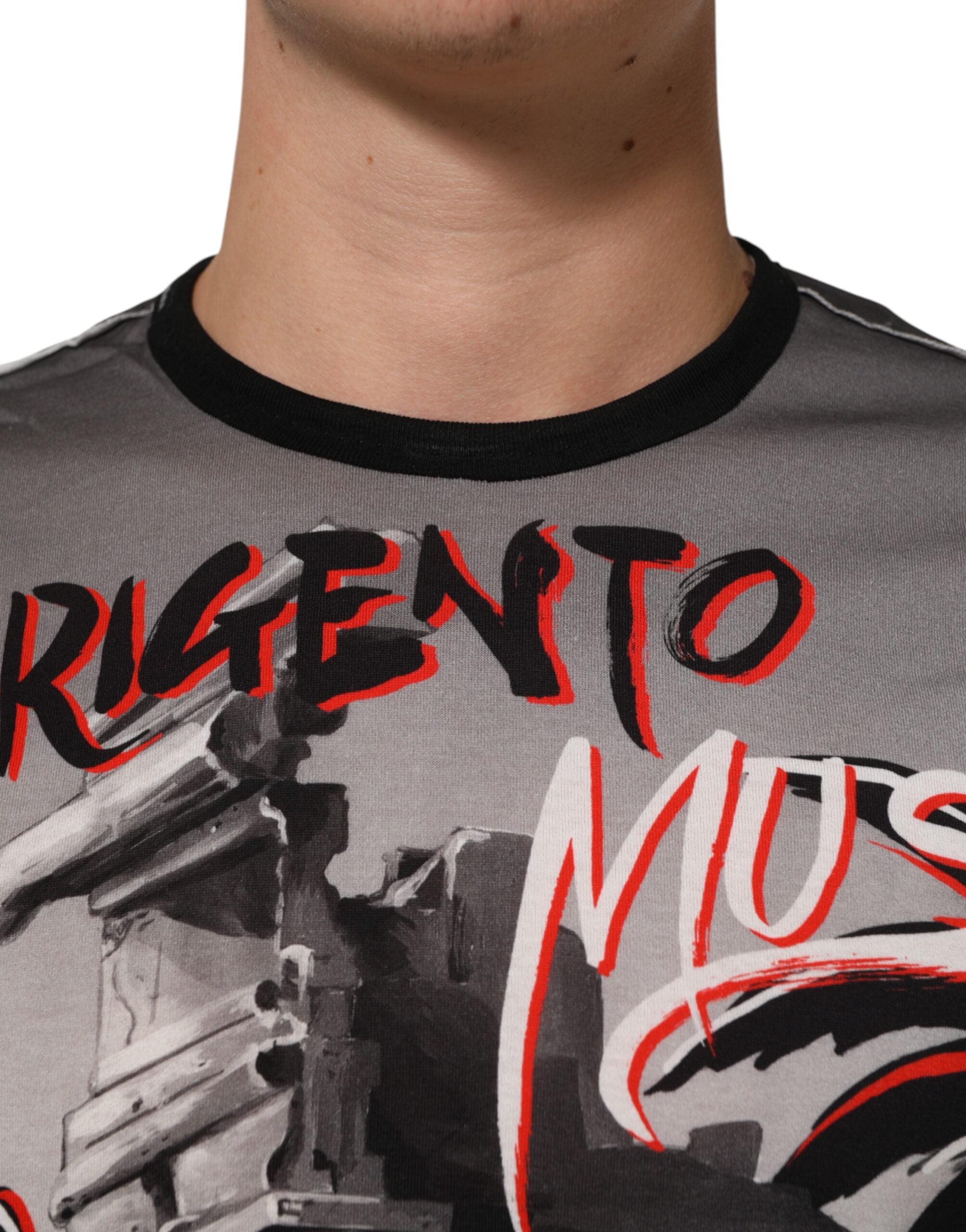 Multicolor Agrigento Dance Jazz Music Print T-shirt - ventzia