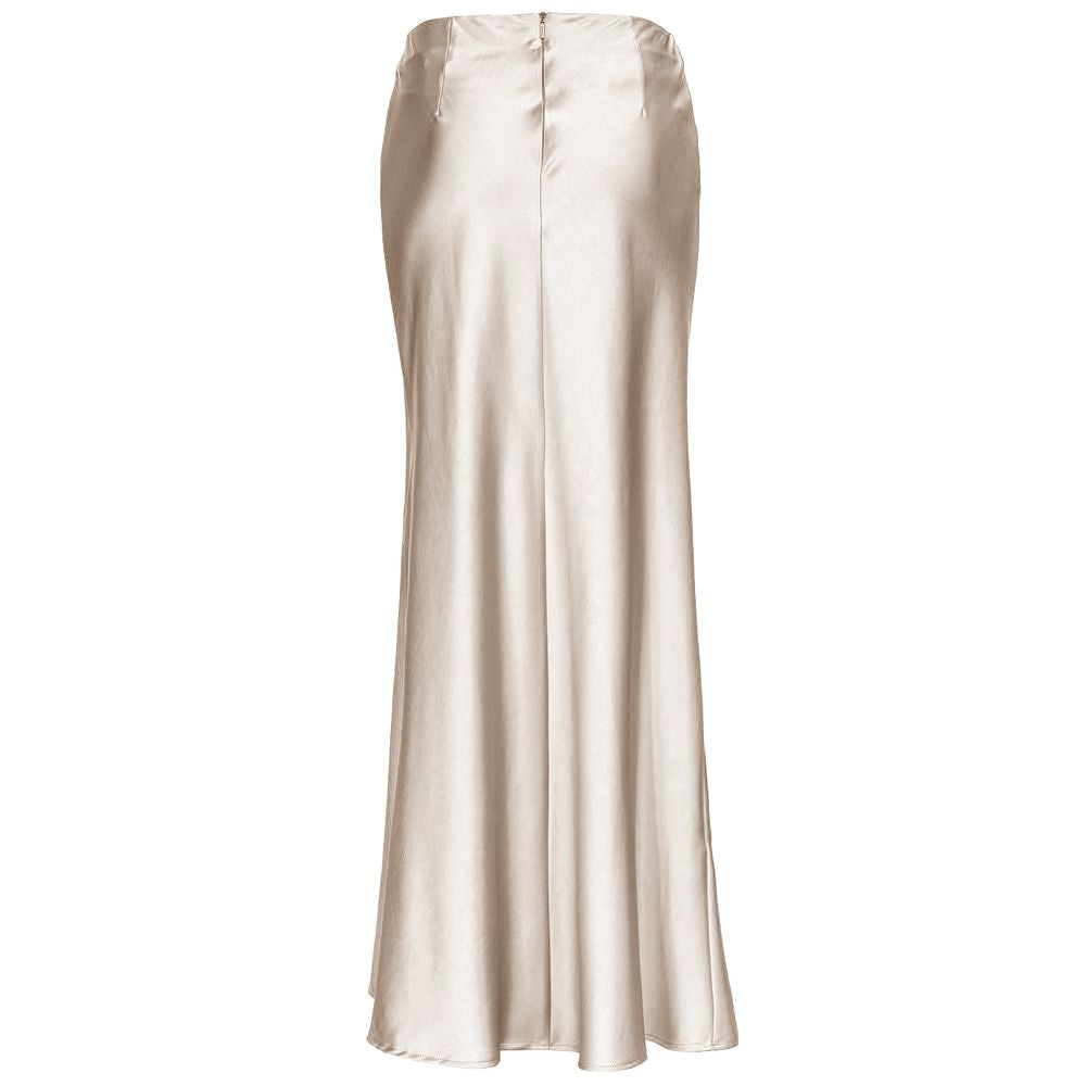 White Polyester Skirt - ventzia