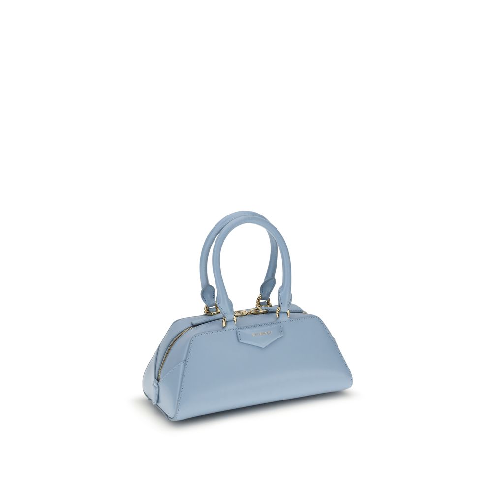 Light Blue Calf Leather Bos Taurus Handbag - ventzia