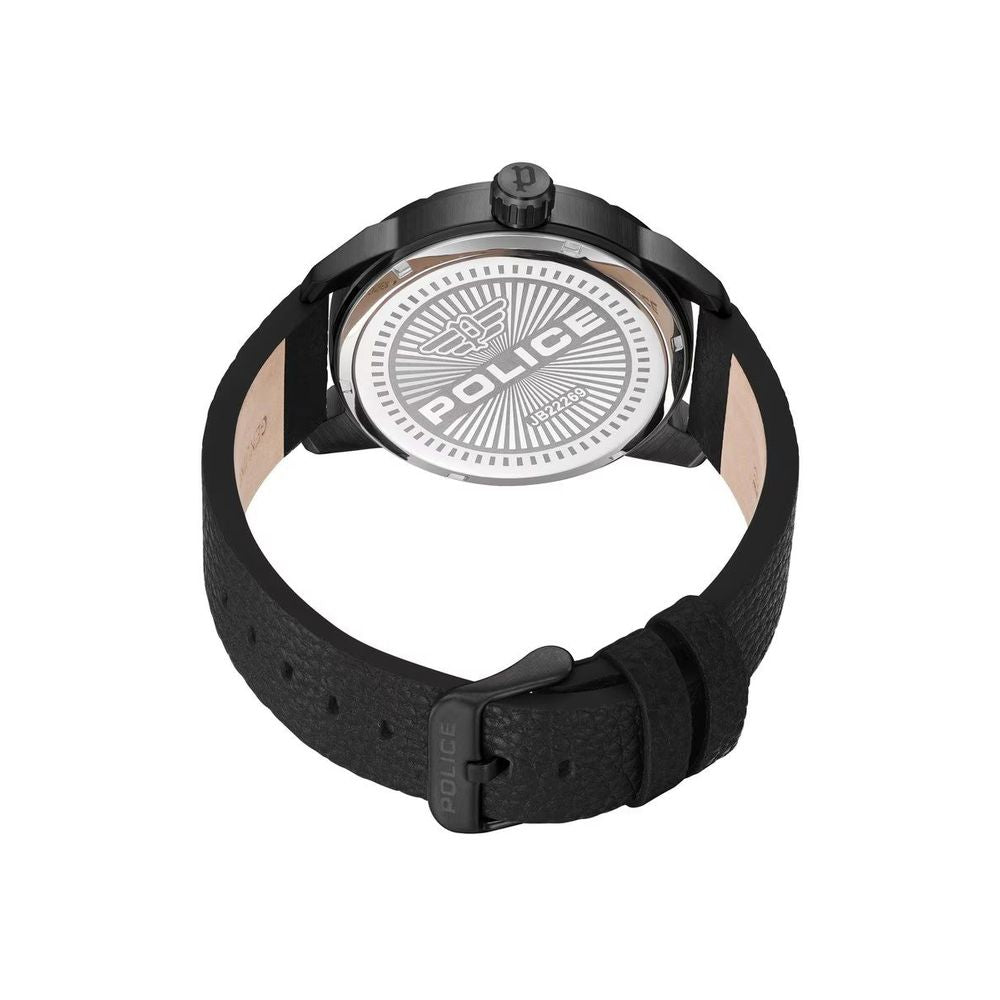 Black Leather Watch - ventzia