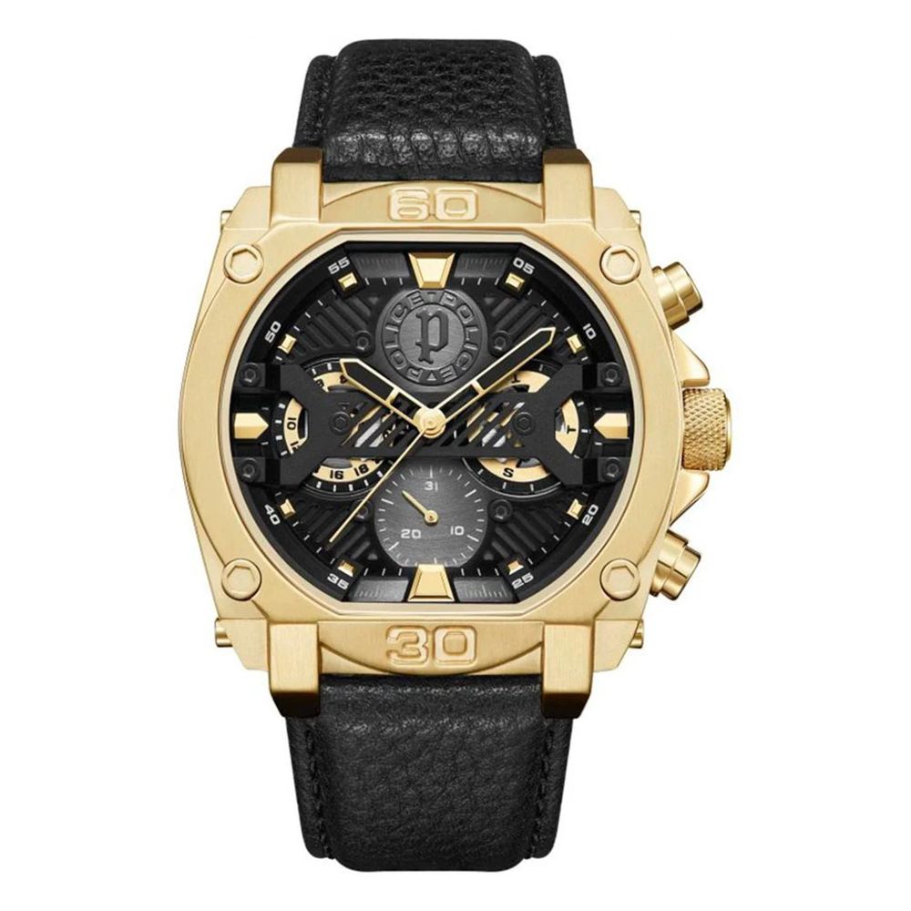Black Leather Watch - ventzia