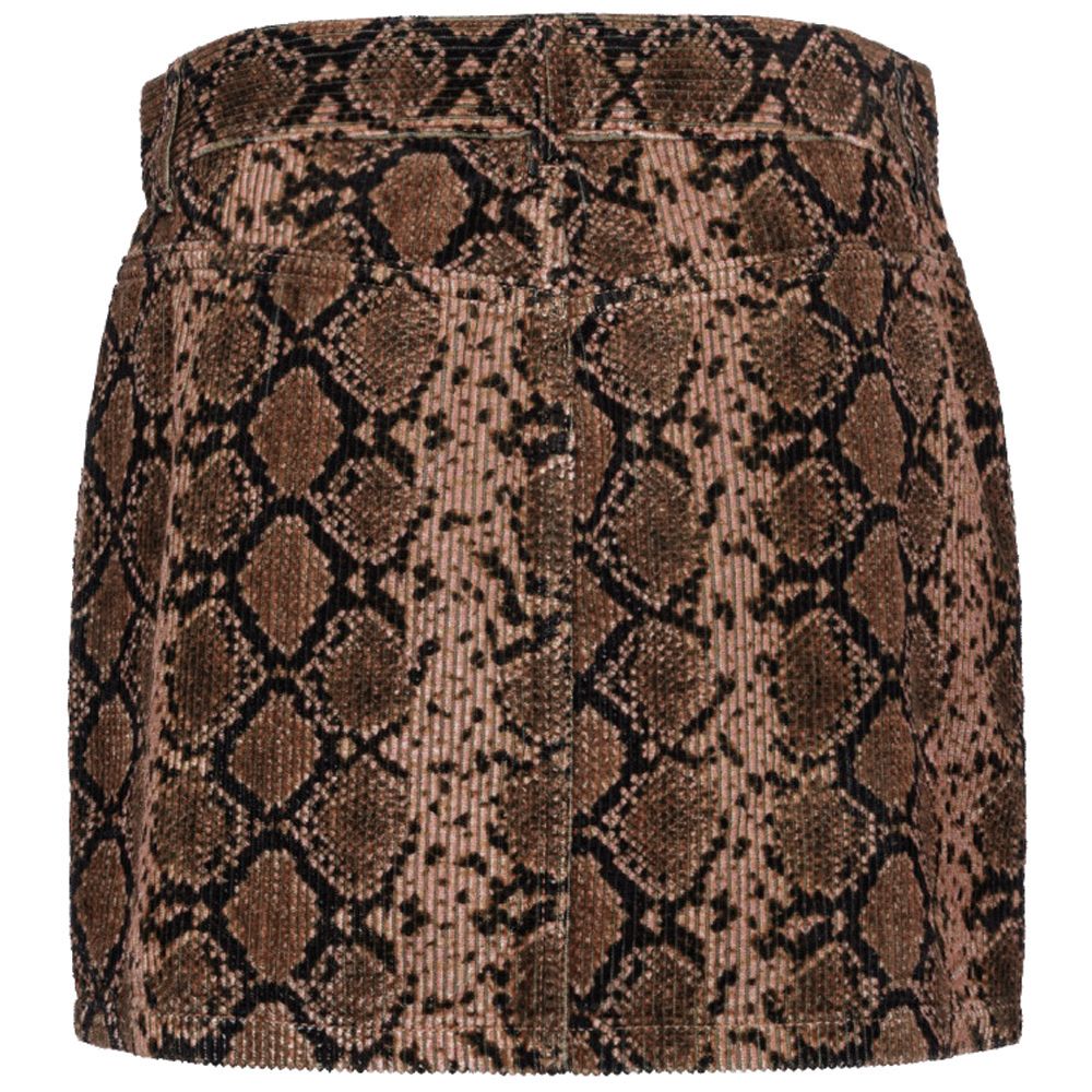 Brown Cotton Women's Miniskirt - ventzia