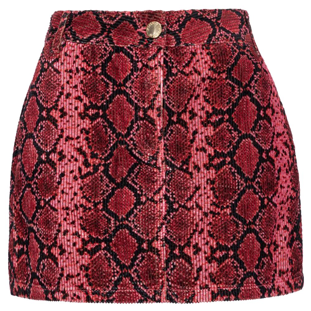 Red Cotton Women's Miniskirt - ventzia