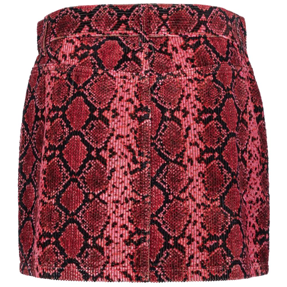 Red Cotton Women's Miniskirt - ventzia