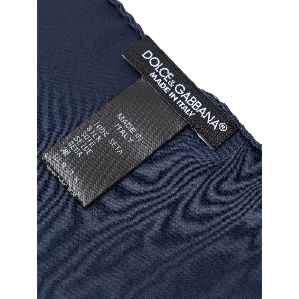 Blue Silk Pocket Square - ventzia