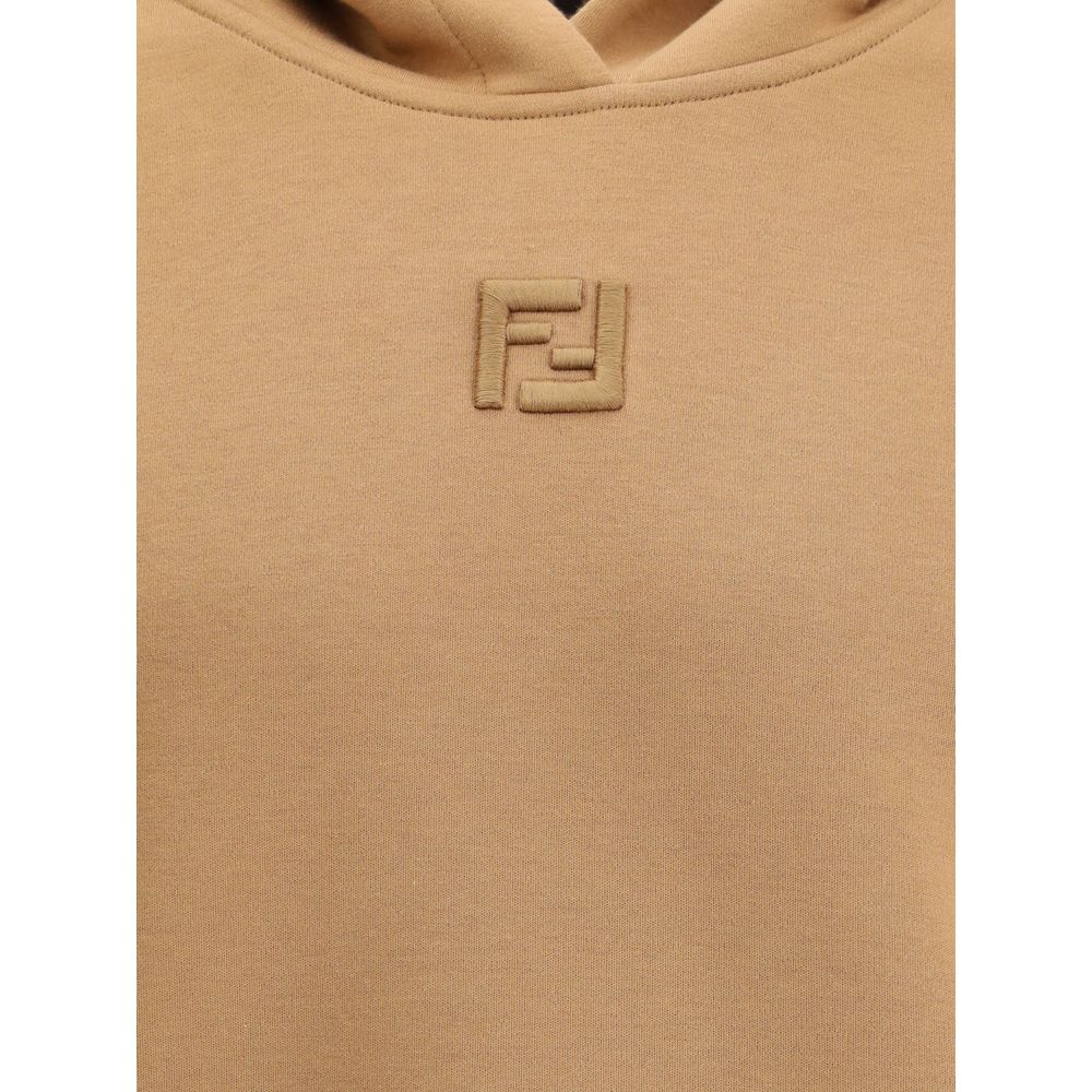 Beige Cotton Sweatshirt - ventzia