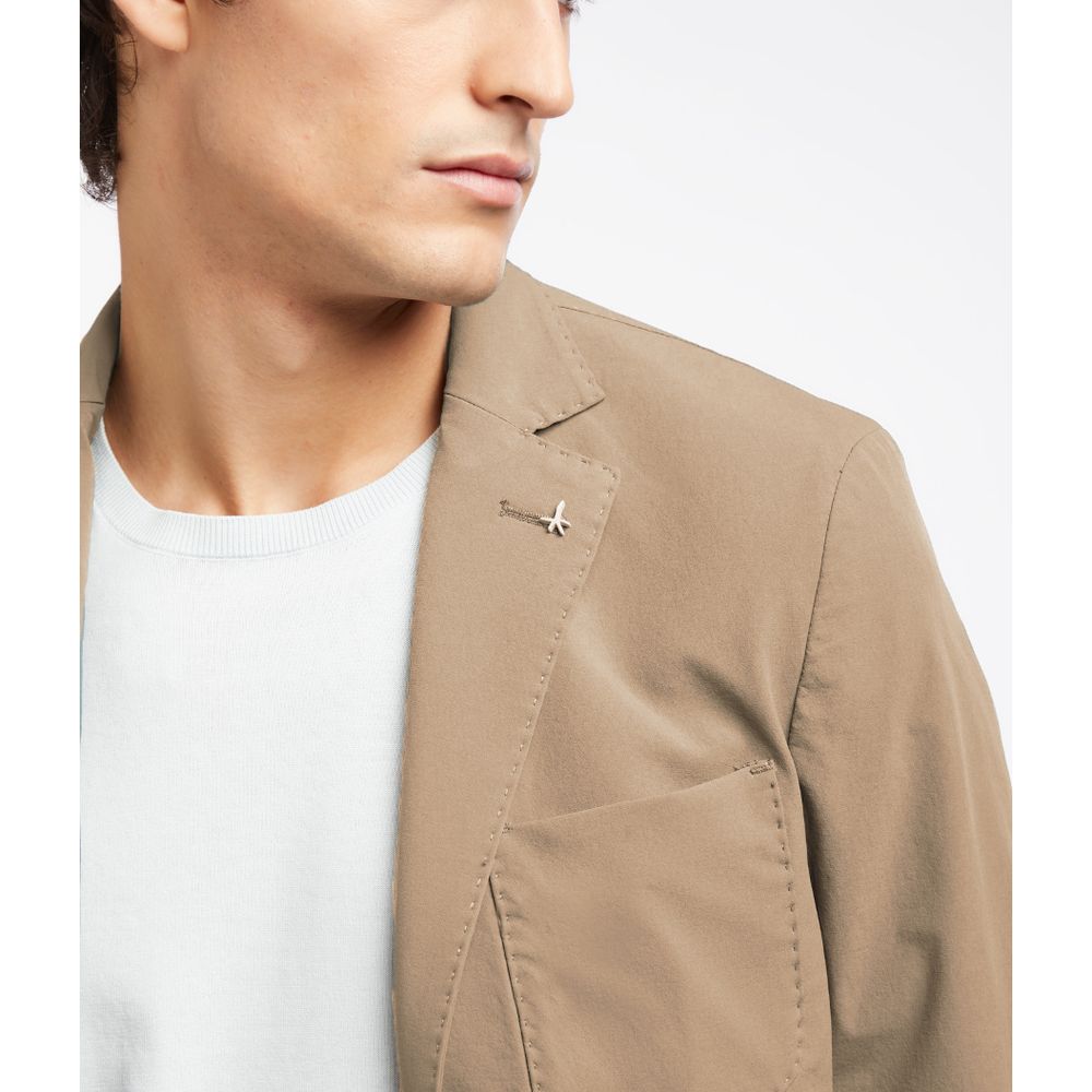 Beige Polyamide Blazer - ventzia