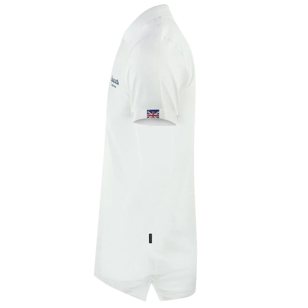 White Cotton Polo Shirt - ventzia