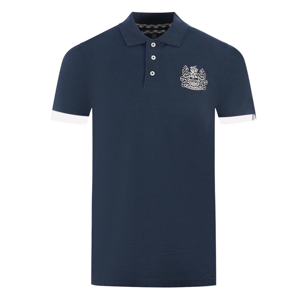 Blue Cotton Polo Shirt - ventzia
