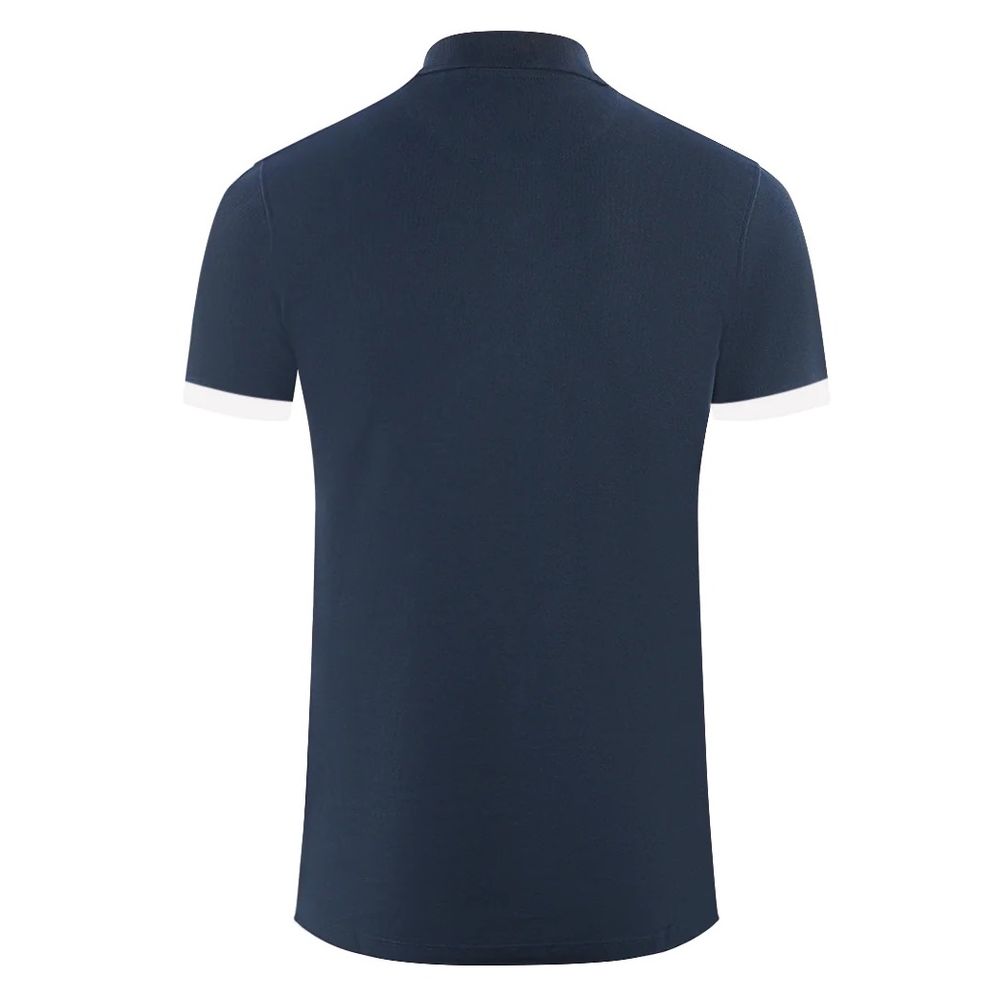 Blue Cotton Polo Shirt - ventzia
