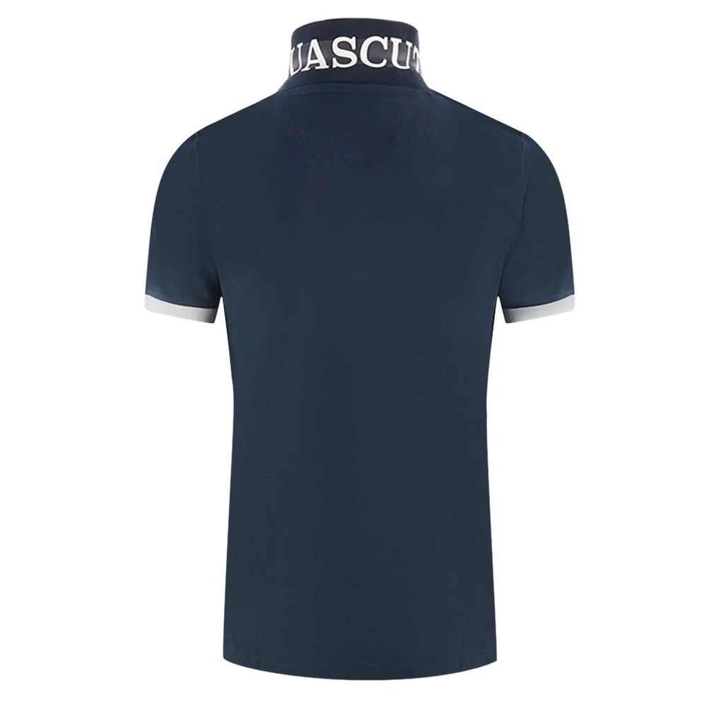 Blue Cotton Polo Shirt - ventzia