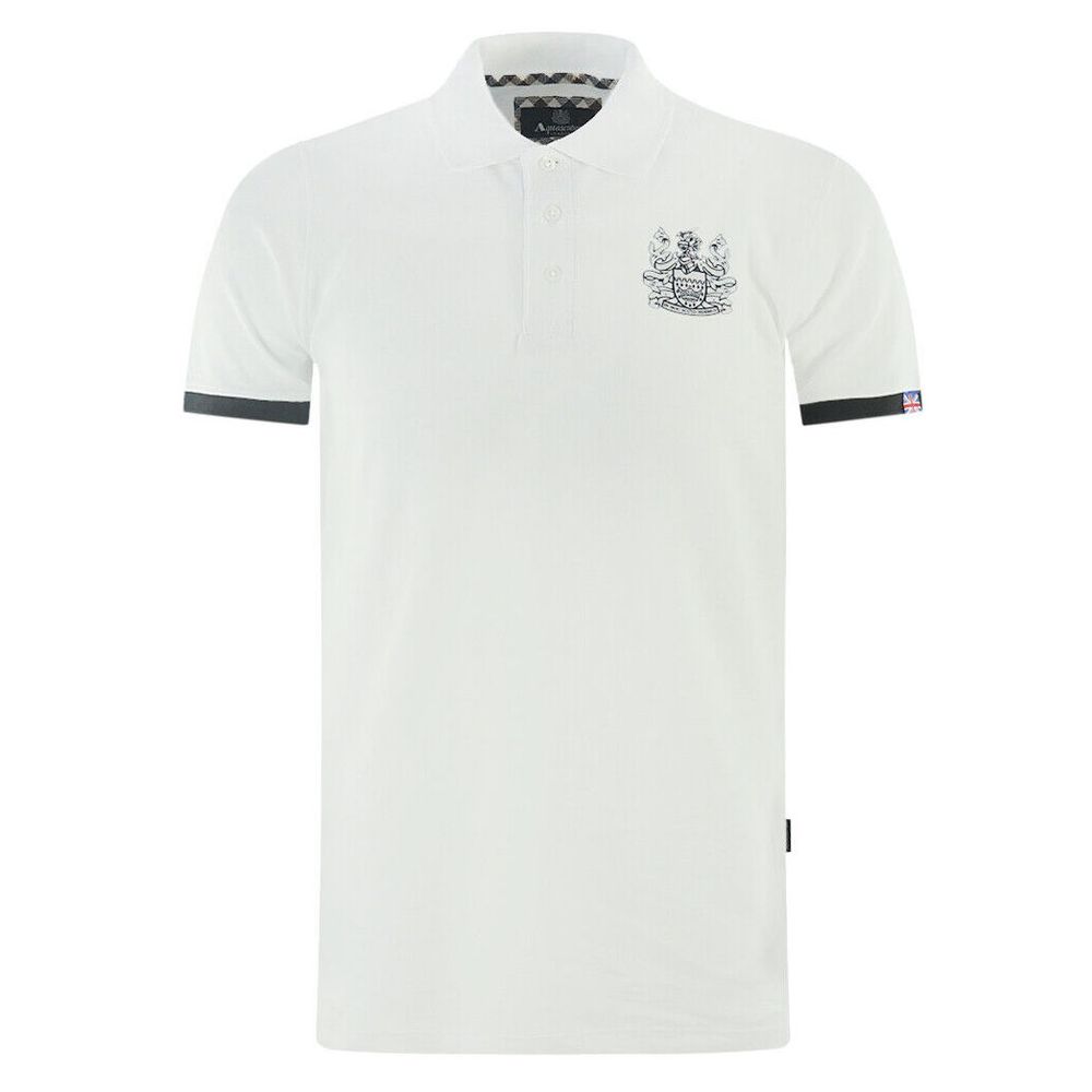 White Cotton Polo Shirt - ventzia