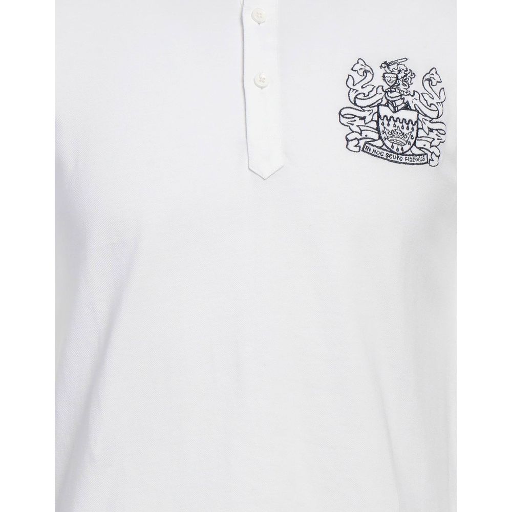 White Cotton Polo Shirt - ventzia