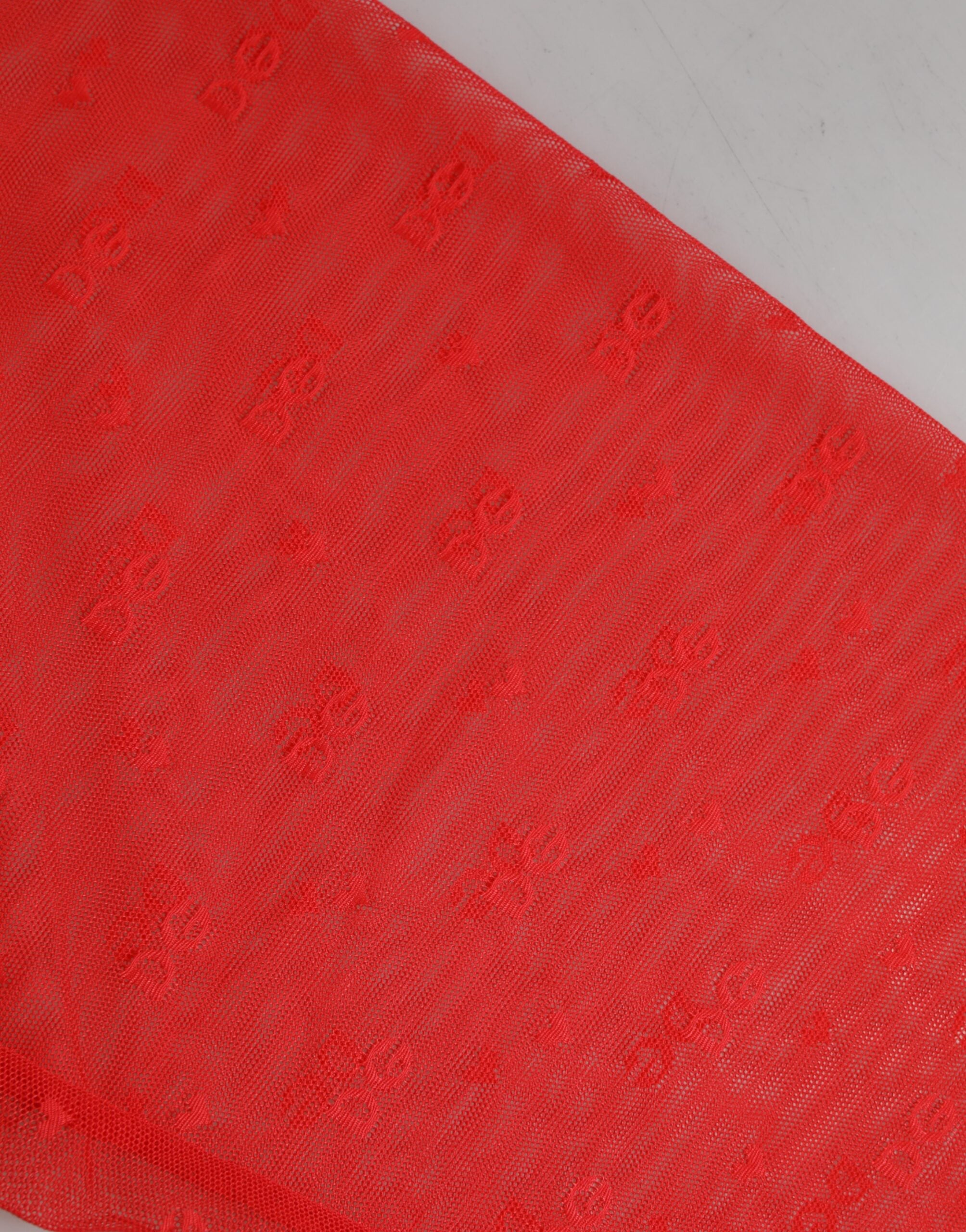 Red Logo Lace Tight Midi Trousers Underwear - ventzia