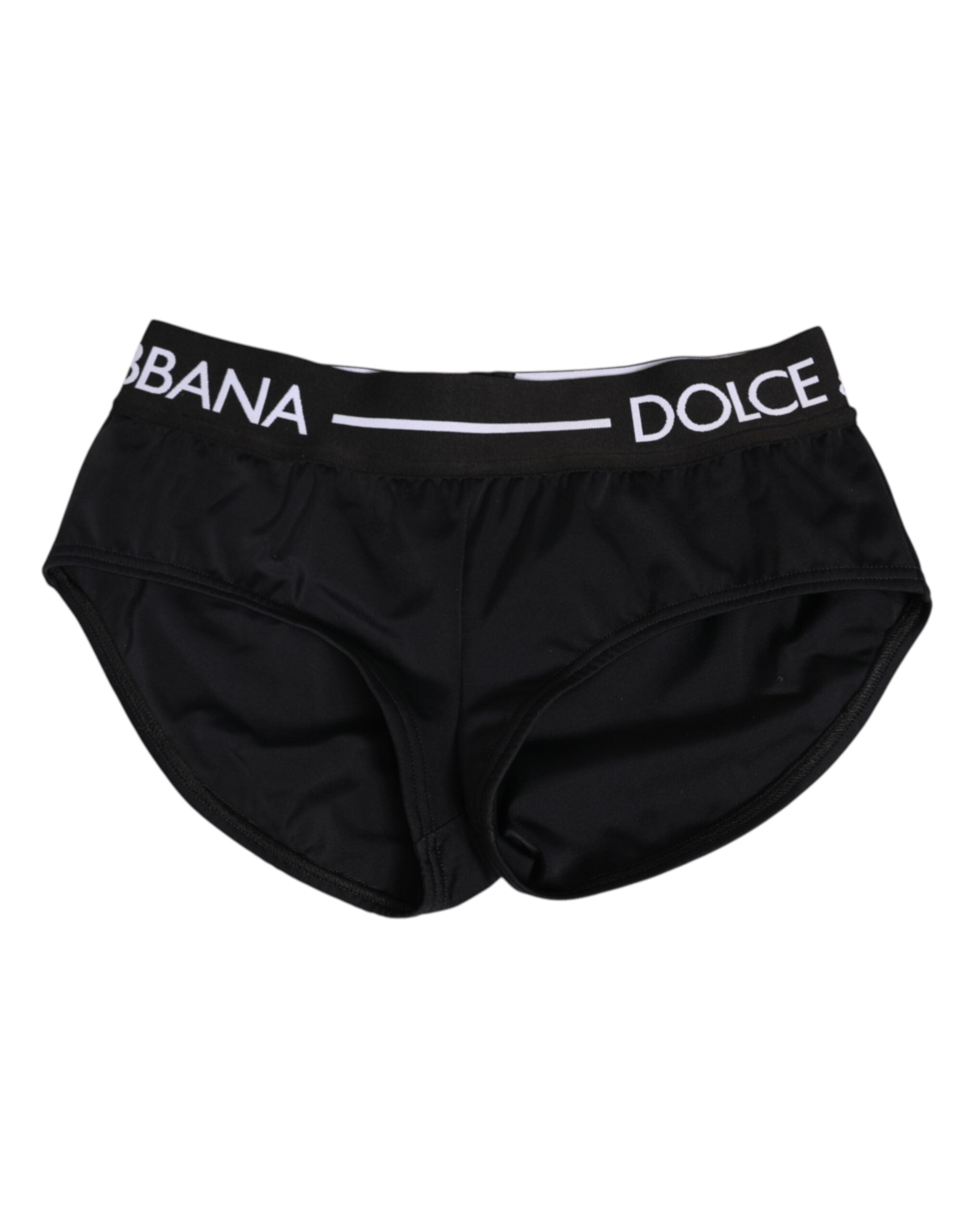 Black Nylon Logo Waistband Shorts Underwear - ventzia